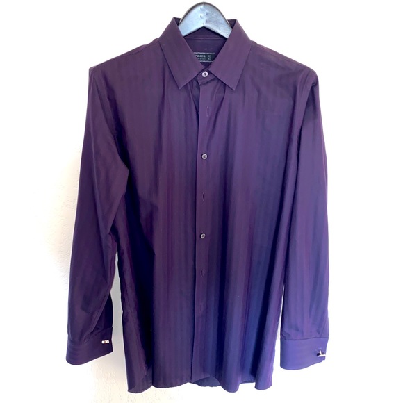 Prada Men's Fitted Dress Shirt Size EU 42 / US 16 1/2 with French Cuffs Italy